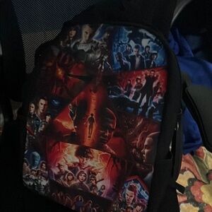 Black Graphic Men's Backpack